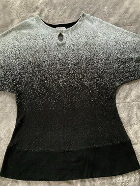 Notations Woman Silver and Black Sweater (1188)
